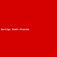Wertige Stahl-Flasche