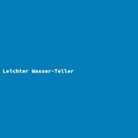 Leichter Wasser-Teller